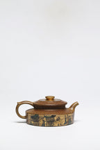 "Gu Ting" Author Introduction: Li Wei Chinese Ceramic Design Art Master Senior Craft Artist Work Introduction: Da Ji Yang Long Kiln Jadeite Gold Sand Wood Fired, 200cc - ZishaTeapotChina