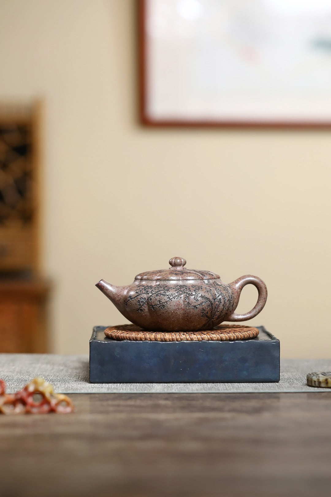 《海棠》 徐孝奎 1935年生人，92岁紫砂元老，从业77年！！ 原矿大彬红玉砂，200cc