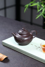 《龙凤呈祥》 国家级工艺美术师 鲍玉华 装饰：李玮（江苏省陶瓷艺术大师，正高）原矿家藏深井紫泥，290cc，菱形14孔出水