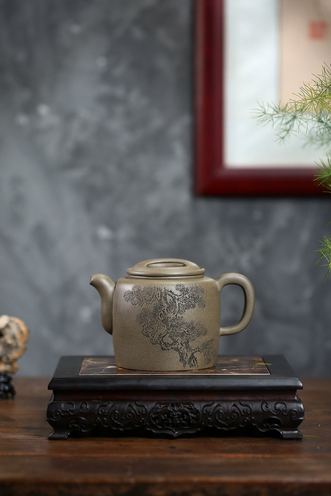 《高牛盖套组》（一壶两杯） 国家级高级工艺美术师 蒋亚平 原矿老青段泥，340cc，口杯100cc，菱形19孔出水