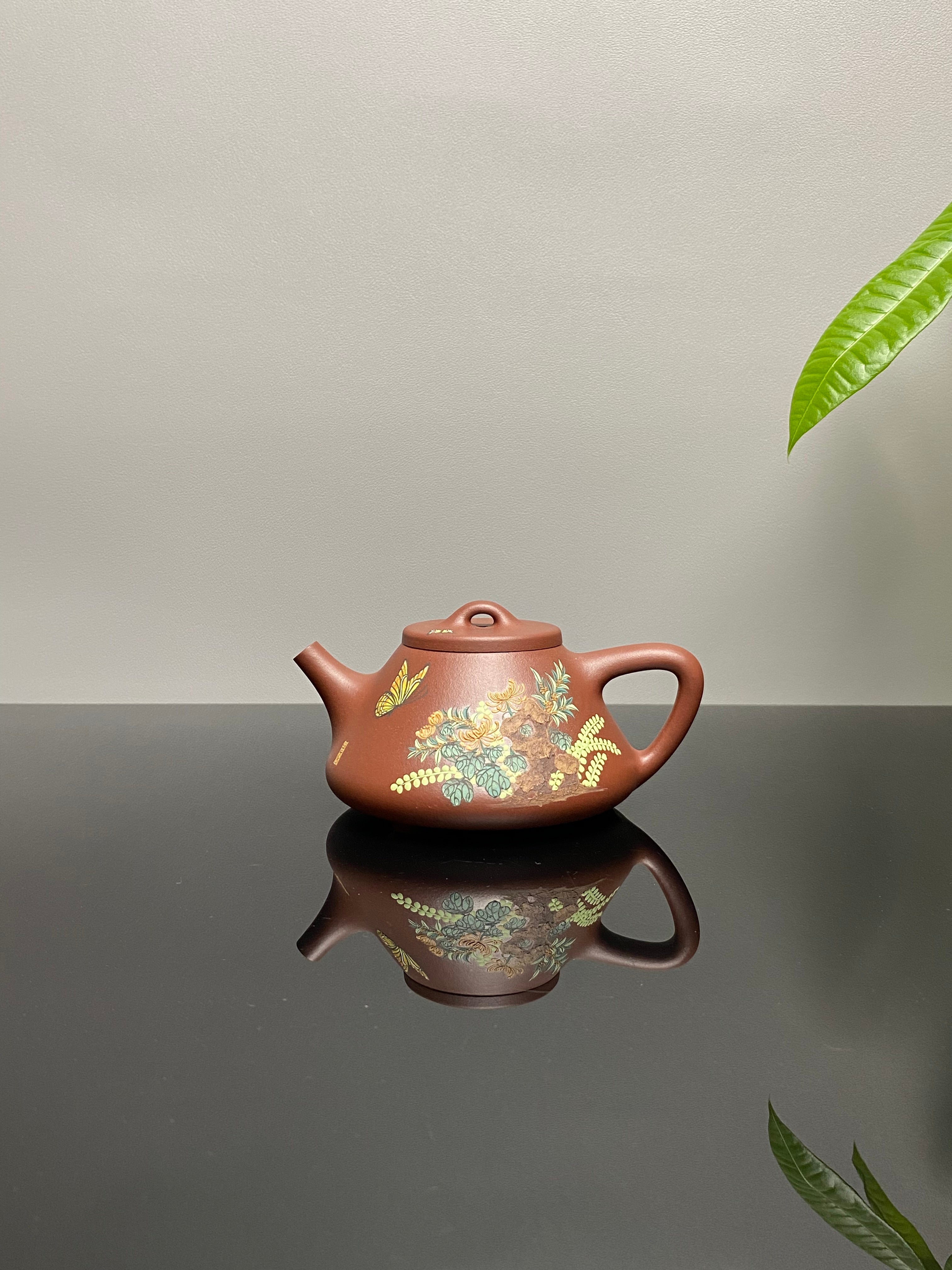 紫砂文人器·石瓢佼佼者｜中青实力派 余同邦全手工制《子冶石瓢》料工型三绝·传世潜力臻品👏  ——原矿优质底槽清·260cc