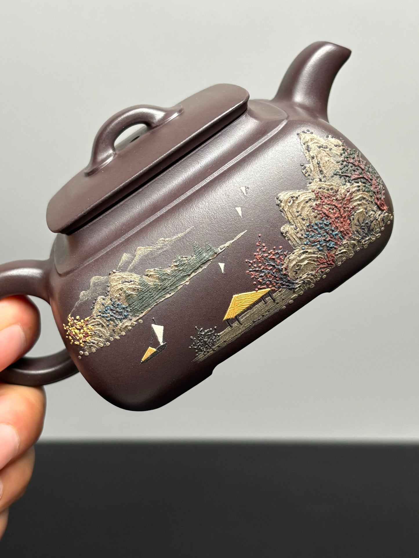 耿浩方器 礼藏双绝｜紫砂界80后方器巨匠巅峰臻品《四方坦然壶》甄选原矿优质90纯紫老泥·230cc