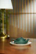 昌鸿紫砂 礼藏至尊｜双国大师李昌鸿臻品《扁竹鼓》收藏送礼皆宜重器！ 优质景舟绿泥·200cc
