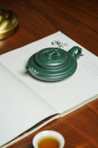 昌鸿紫砂 礼藏至尊｜双国大师李昌鸿臻品《扁竹鼓》收藏送礼皆宜重器！ 优质景舟绿泥·200cc