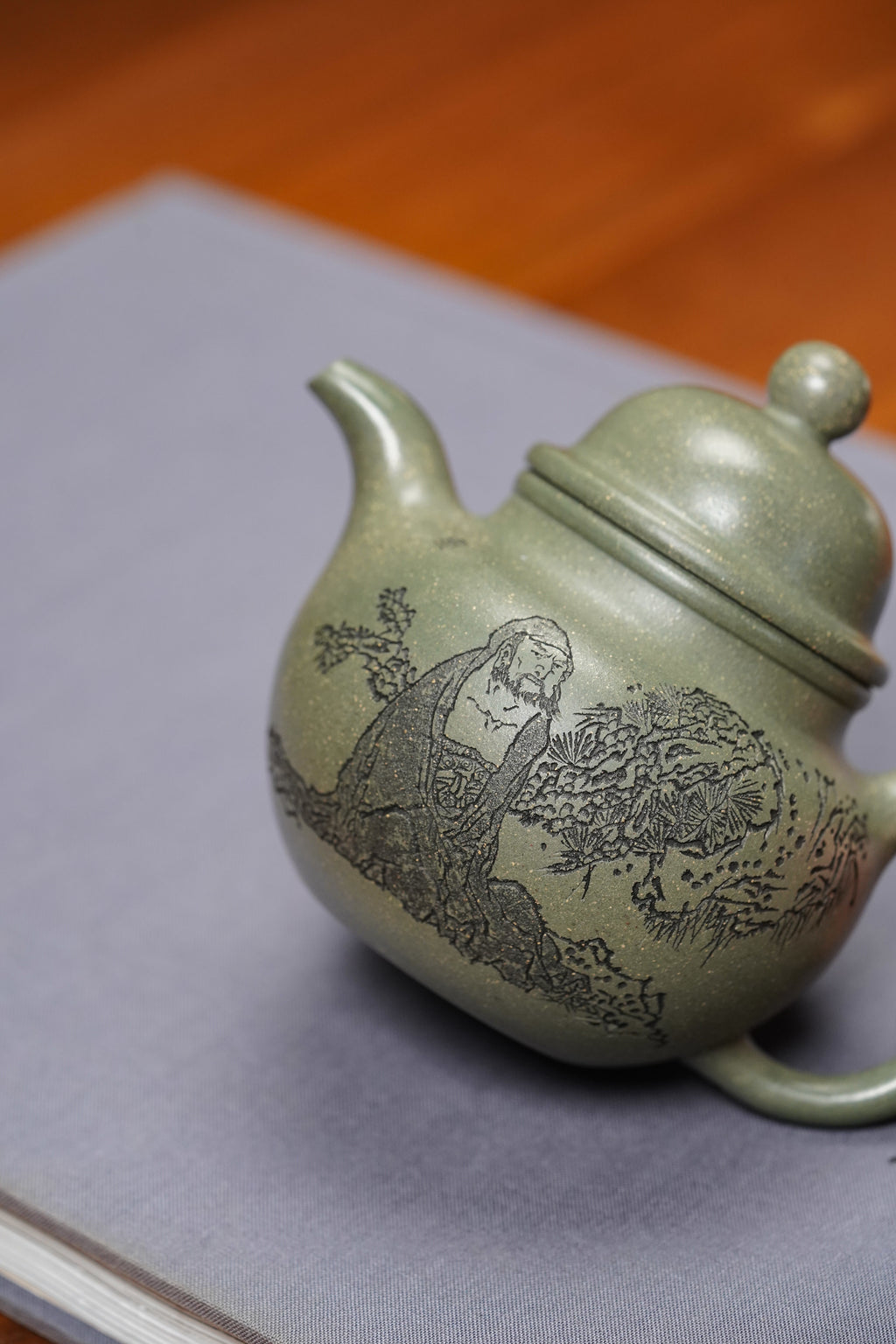 昌鸿紫砂 礼藏至尊｜双国大师李昌鸿臻品《掇球壶》收藏送礼皆宜重器！优质景舟雪花绿泥·200cc
