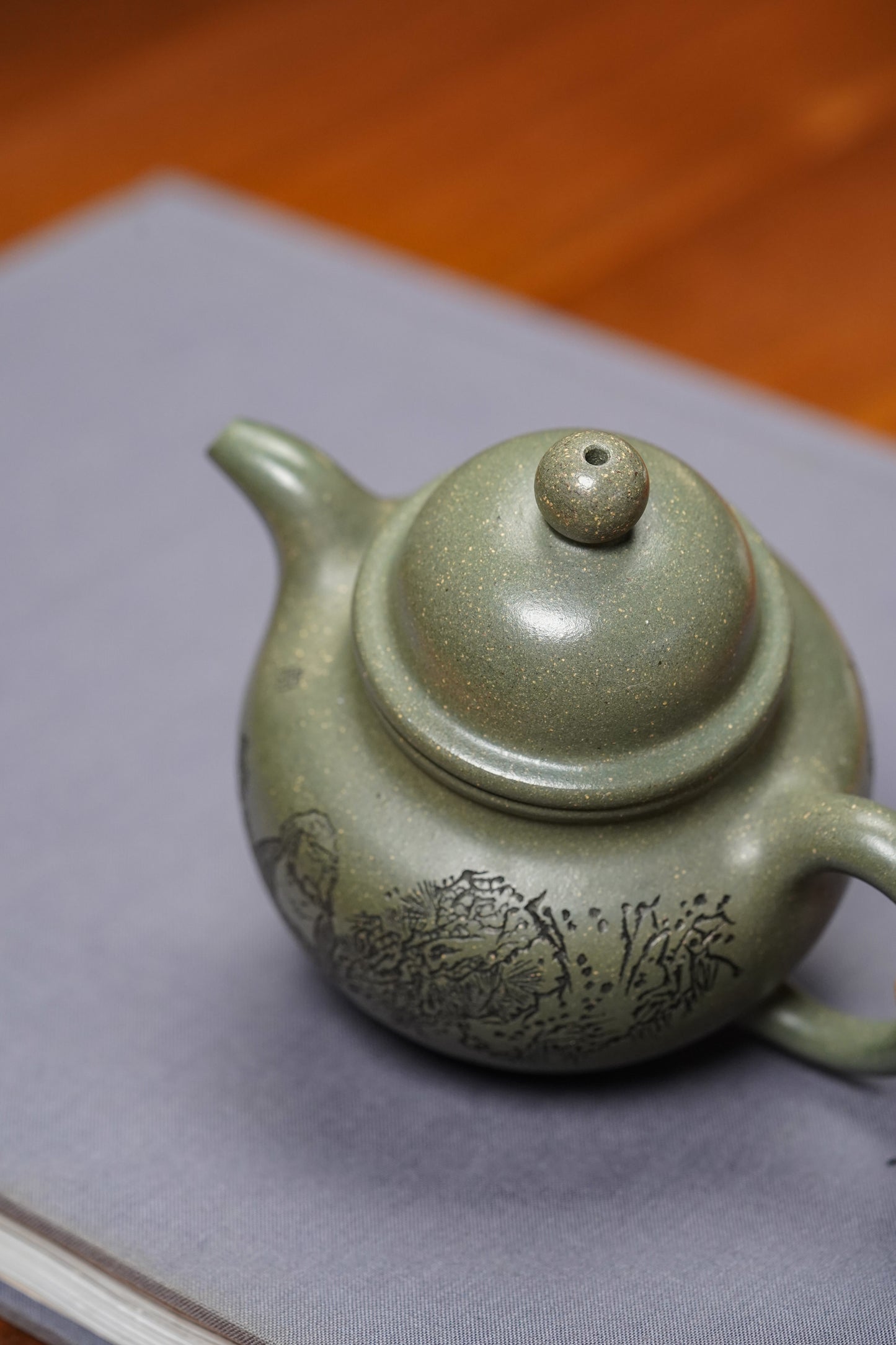 昌鸿紫砂 礼藏至尊｜双国大师李昌鸿臻品《掇球壶》收藏送礼皆宜重器！优质景舟雪花绿泥·200cc