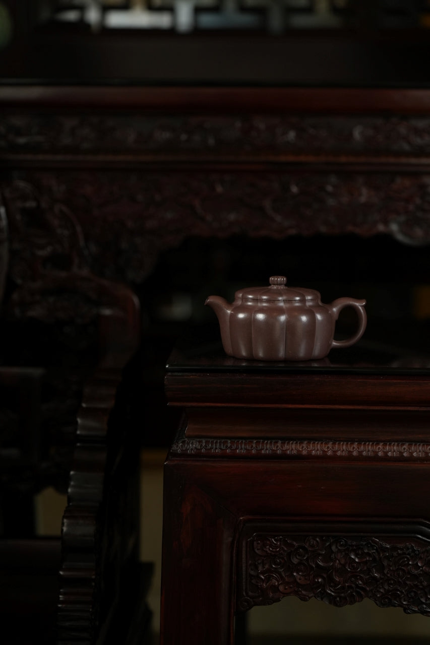 范大生嫡脉·江苏省大师范秀芳·紫砂臻品《秋韵壶》传世收藏·礼赠双绝重器！  ——原矿优质天青泥·280cc（入册款代表作）