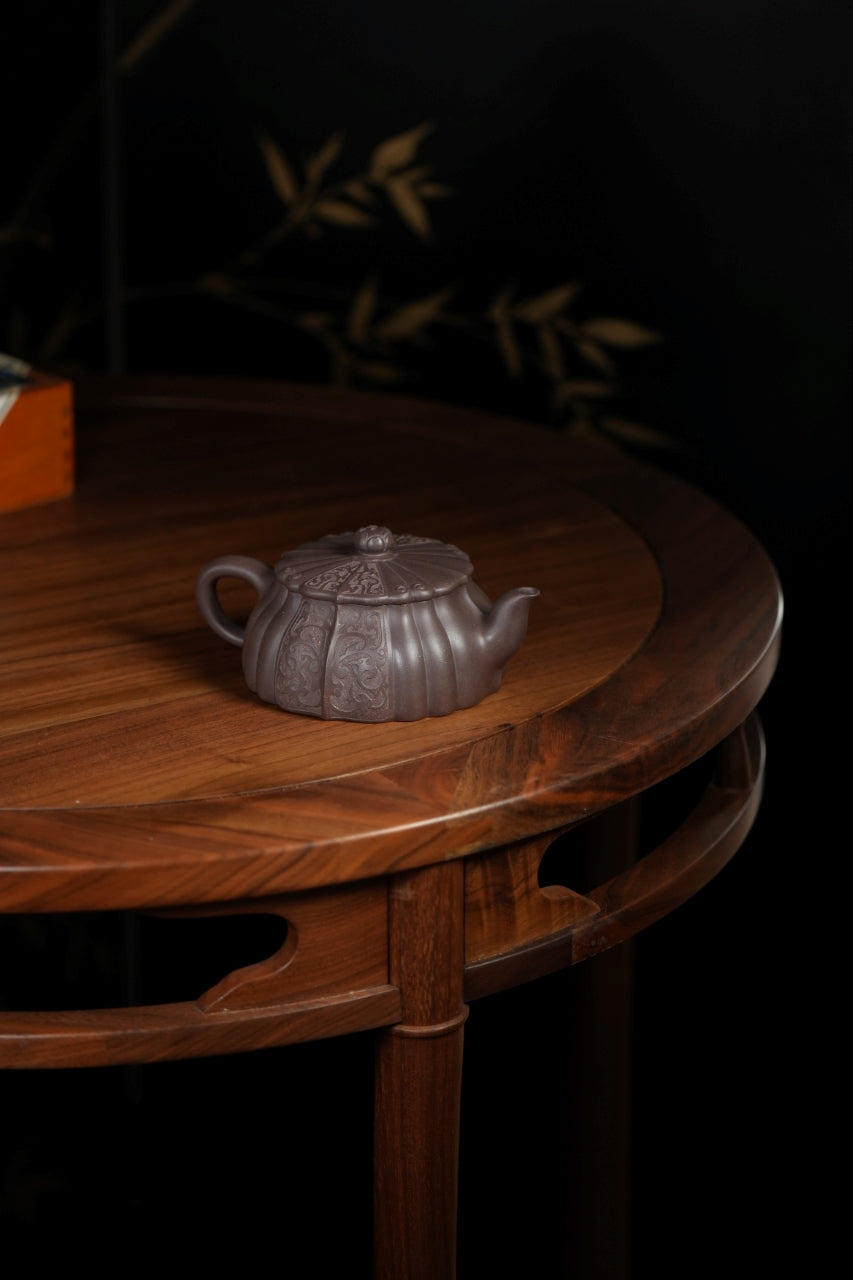 范大生嫡脉·江苏省大师范秀芳·紫砂臻品《莲生壶》——原矿优质天青泥·180cc（入册款代表作）