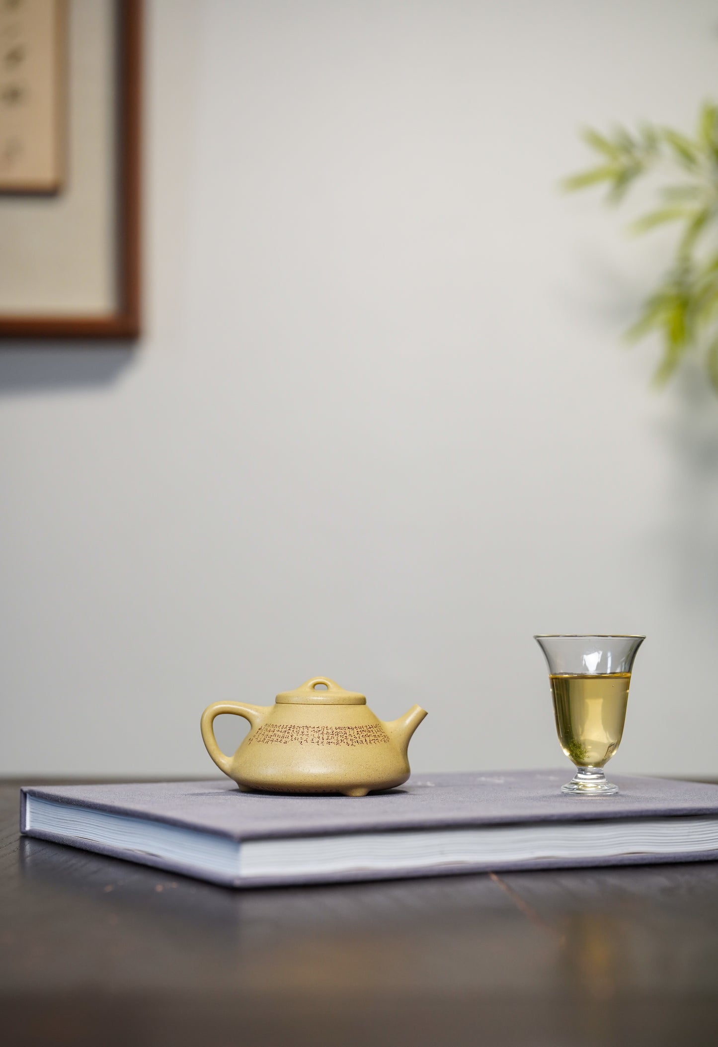 郑求标大师｜心经+吉祥经至尊禅意臻品【心经石瓢】礼藏传世重器👍 ——原矿优质本山绿·120cc ——紫砂心经刻绘大师·郑求标 恭刻