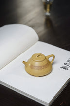 郑求标大师｜心经+吉祥经至尊禅意臻品【心经石瓢】礼藏传世重器👍 ——原矿优质本山绿·120cc ——紫砂心经刻绘大师·郑求标 恭刻