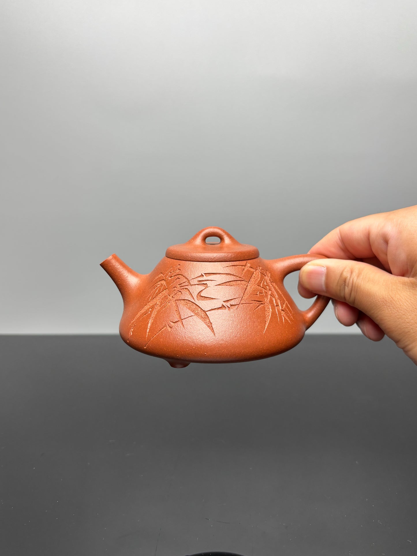 范泽锋高徒·省大师邱爽制·国大师邱玉林装饰【子冶石瓢】——原矿优质纯砂降坡泥 220cc ——江苏省级大师·邱爽 亲制