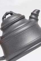省大师吴培林高徒·王雅丽制【竹鼎壶】世家传承·精工之作——泥料：原矿优质天青泥·180cc