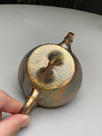 紫砂特色黄金紫晶贝壳烧【竹节石瓢】与众不同的藏品！  ——原矿优质朱泥·200cc ——著名紫砂艺术家·郑军