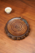 特色紫砂新品《事事如意》储水式茶盘、干泡台·直径20cm