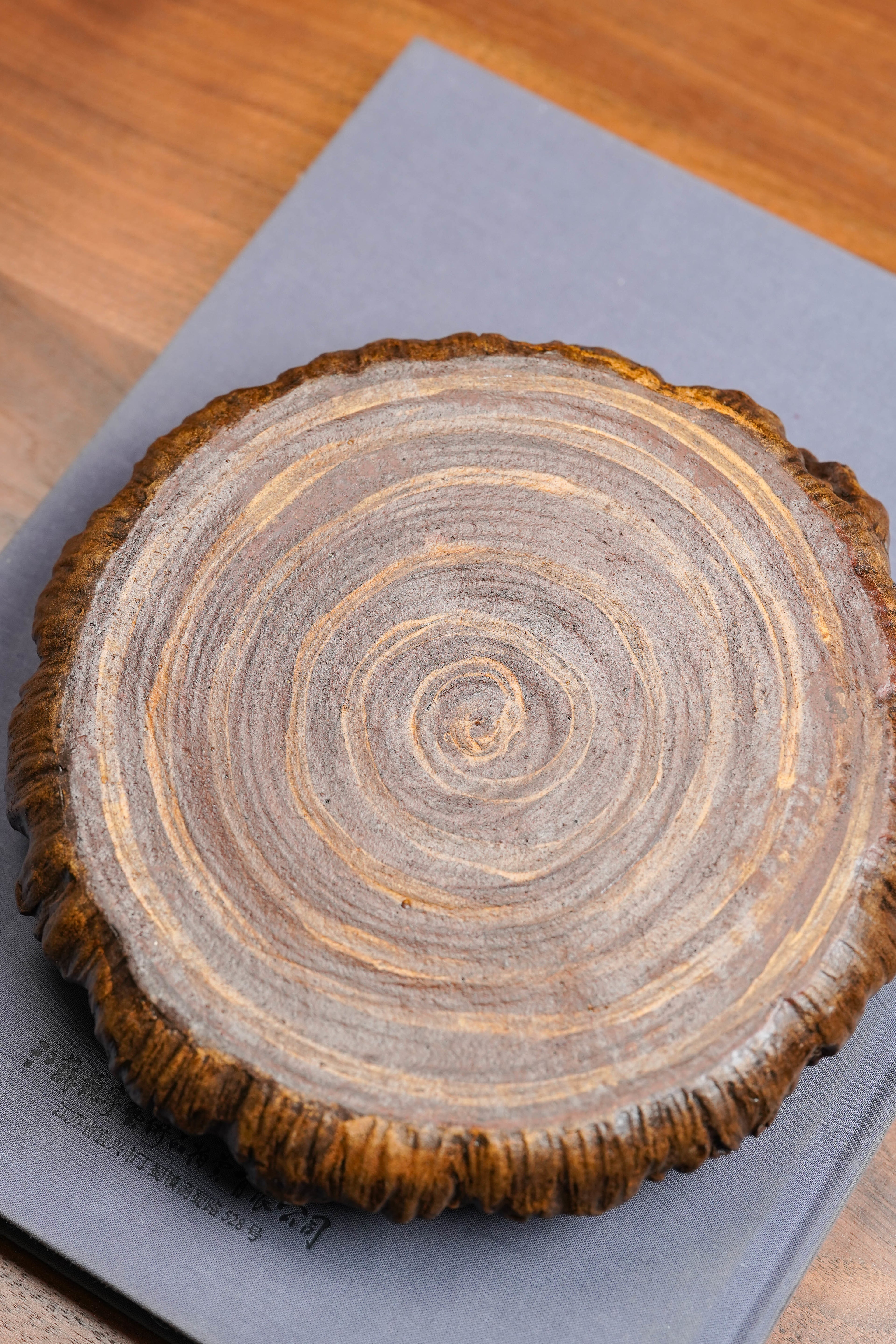 特色紫砂新品《事事如意》储水式茶盘、干泡台·直径20cm