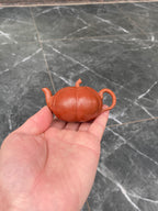 超级紫砂小南瓜壶（双色款）·70CC精品把玩器，内推球孔 手工制作· 降坡料粉浆朱泥