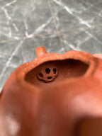 超级紫砂小南瓜壶（双色款）·70CC精品把玩器，内推球孔 手工制作· 降坡料粉浆朱泥
