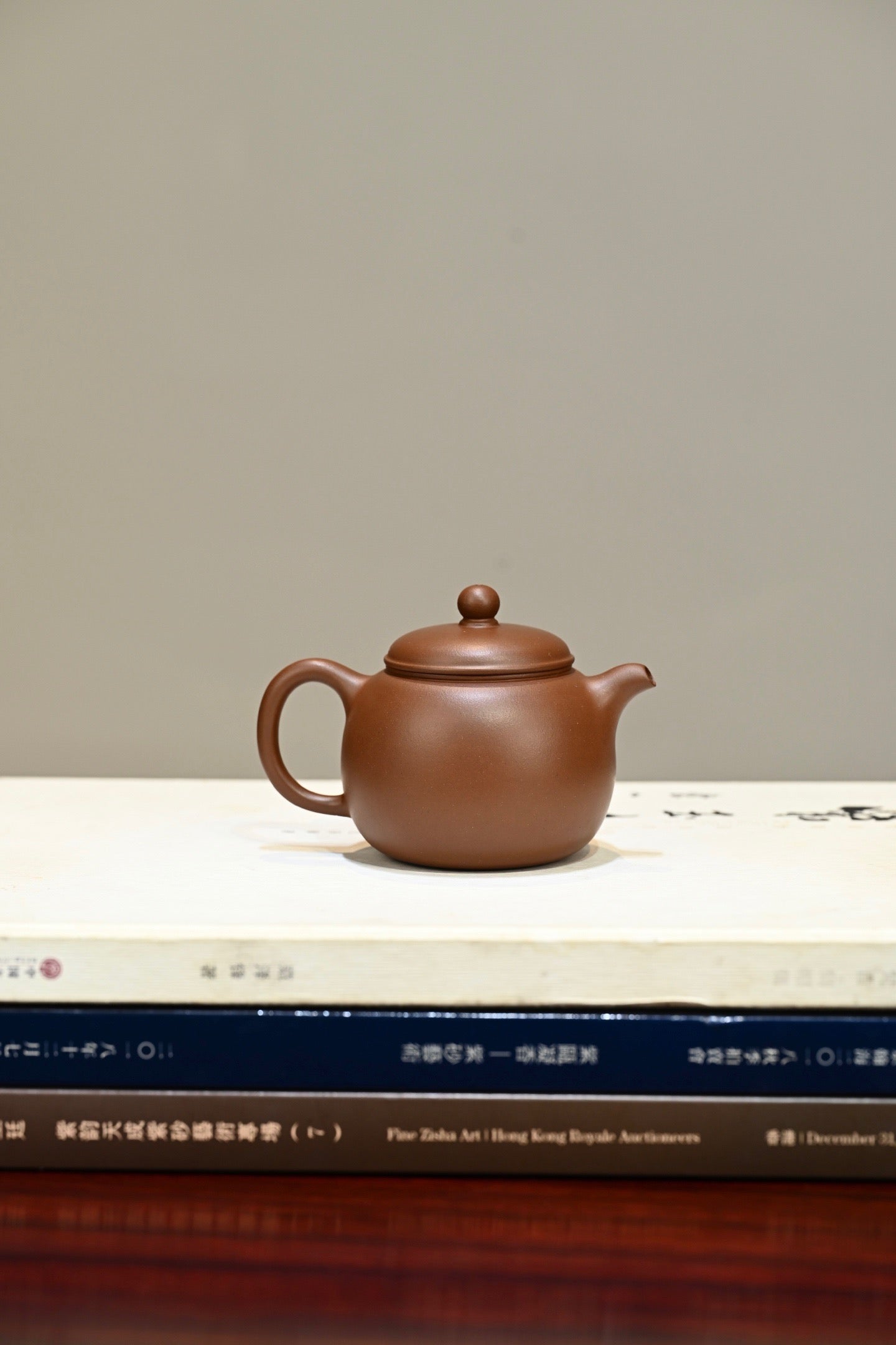 匏尊·全手工 容量190cc/原矿紫泥 壶形似瓠，稳重沉着