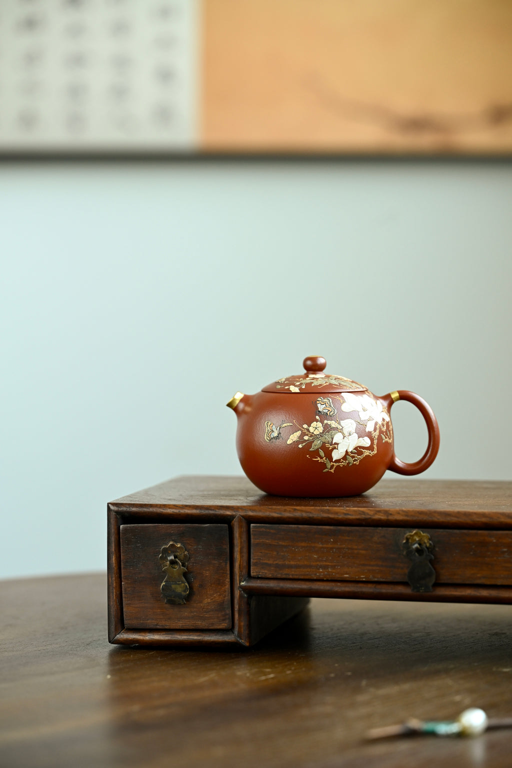 西施·全手工 /泥绘名家全玲泥绘作品 /容量150cc/家藏朱泥 凝练简约，利落而不失典雅