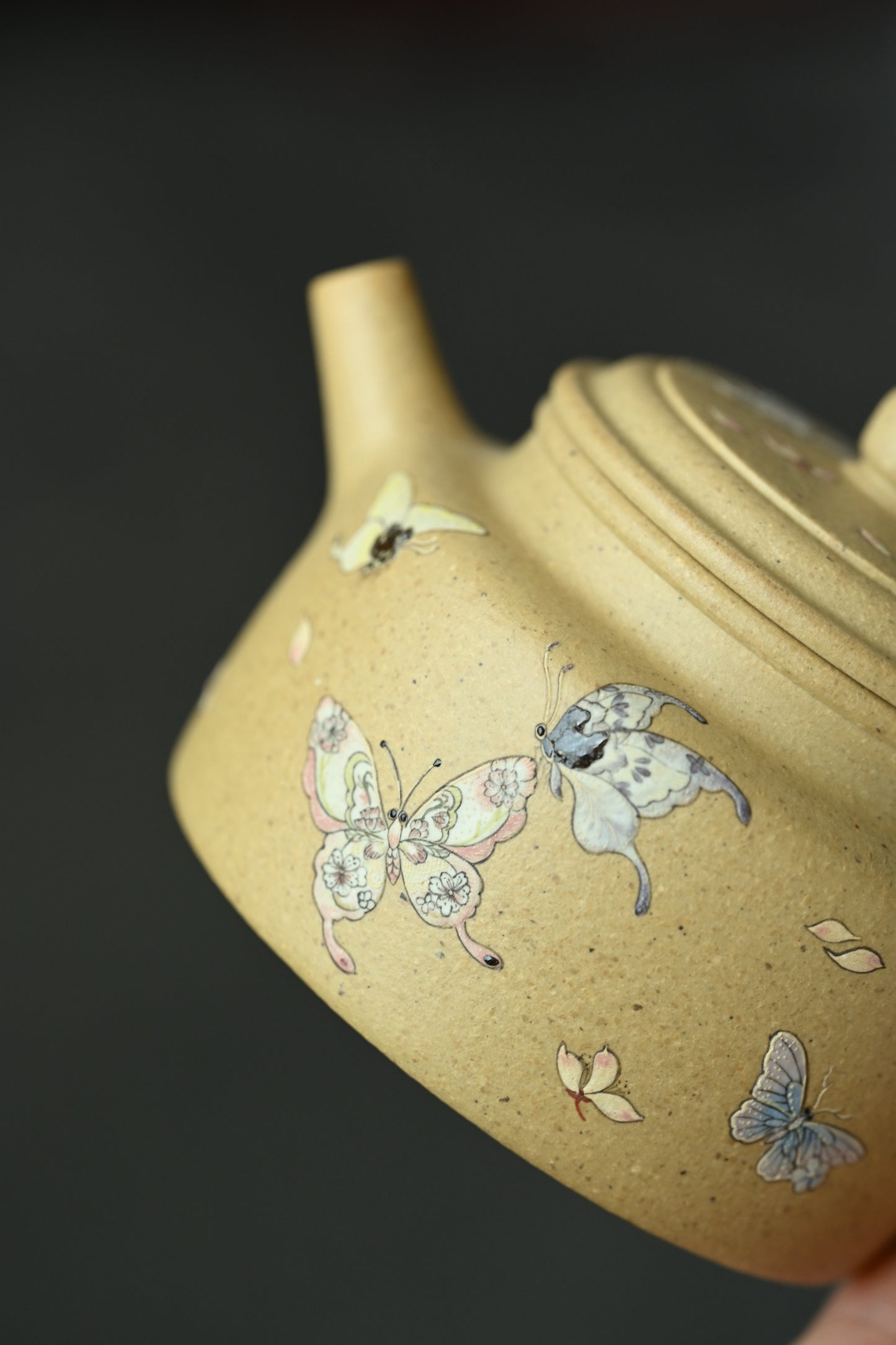 德钟· 全手工 /泥绘名家全玲泥绘作品/容量190cc/原矿本绿