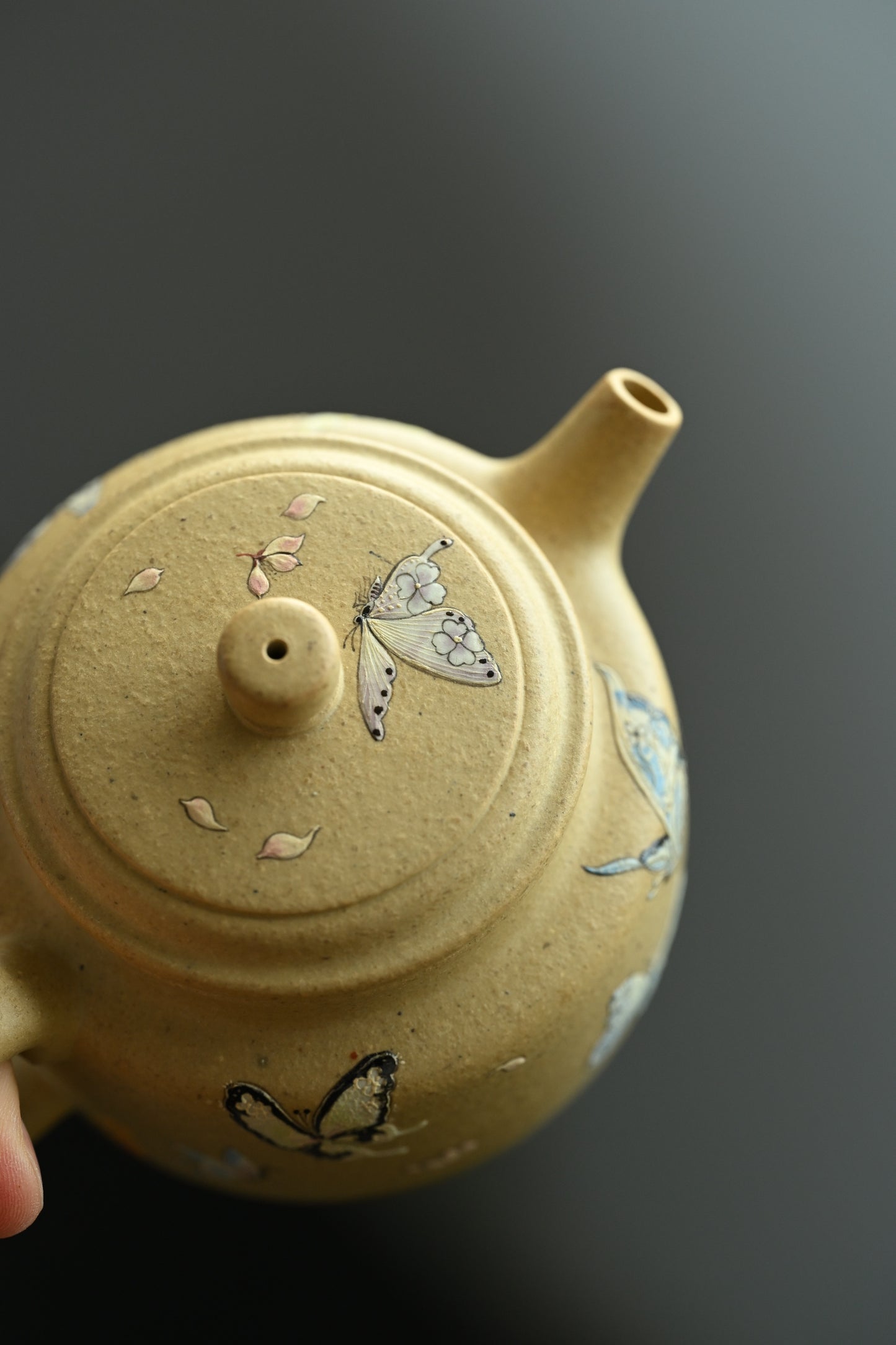 德钟· 全手工 /泥绘名家全玲泥绘作品/容量190cc/原矿本绿