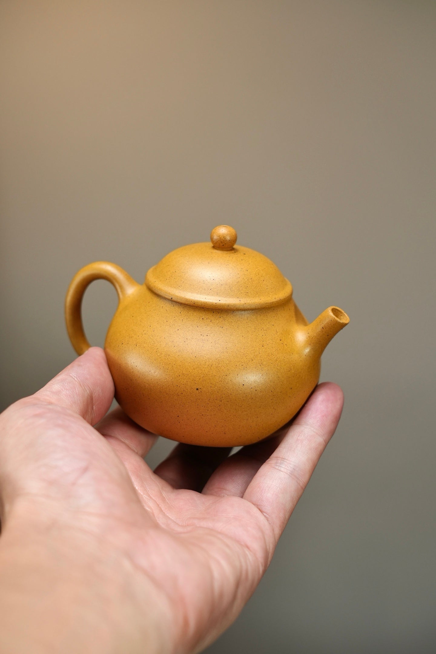『潘壶』150cc 老宕口高温黄金段·内推10孔  明式小品，线条简洁，流畅，高温烧制，泥料质感独特，老味十足