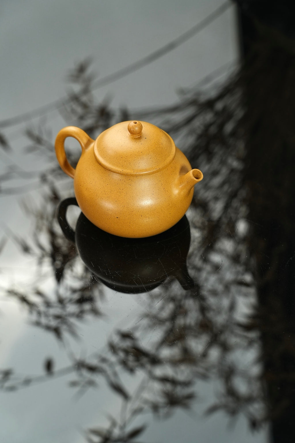 『潘壶』150cc 老宕口高温黄金段·内推10孔  明式小品，线条简洁，流畅，高温烧制，泥料质感独特，老味十足