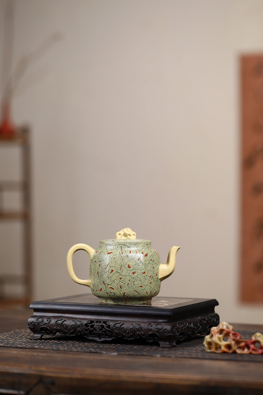 《高六方》 国家级工艺美术师 鲍玉华 原矿本山绿泥，300cc。
