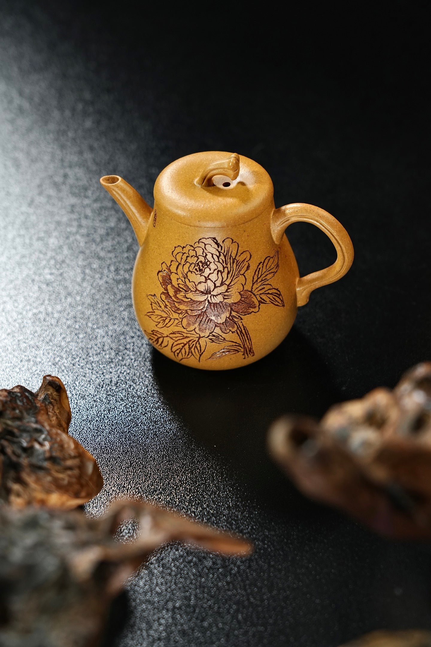 【花语·把玩器】 原矿优质黄金段泥·120cc·内推孔