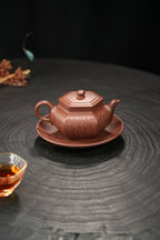 钟馗醉酒【壶承/盖置/赏盘】 原矿优质紫泥·14.5cm（直径）