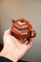 全手工【六角莲子】 原矿极品朱泥·190cc·内推孔