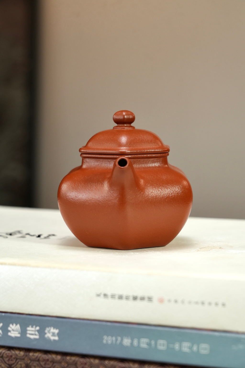 全手工【六角莲子】 原矿极品朱泥·190cc·内推孔