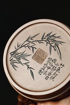 劲竹提梁·全手工 （省大师桑黎兵刻绘+双证书）紫砂十二精英之首，省大师桑黎兵儿子桑崧杰作品 容量380cc/特级紫泥