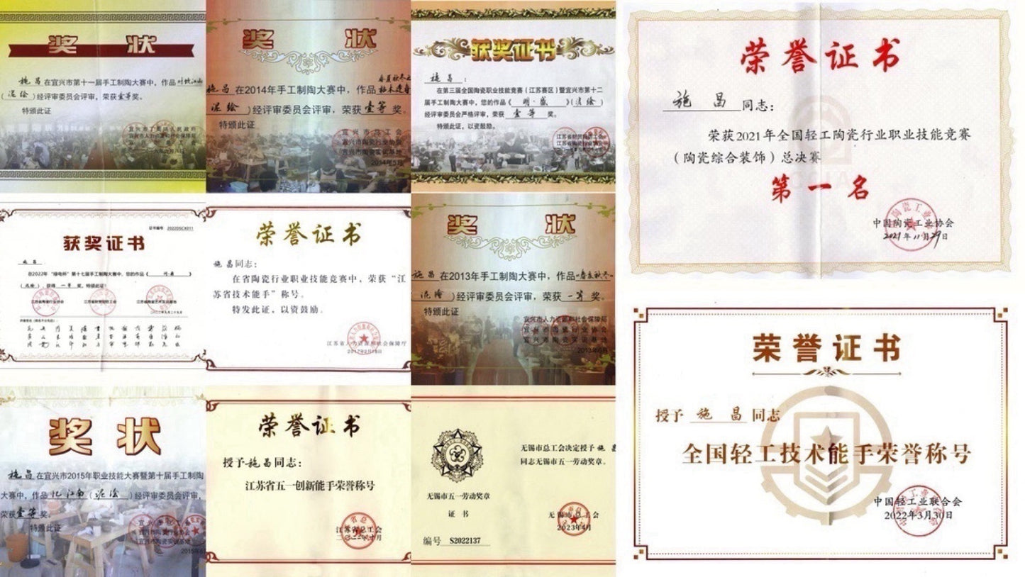 传香·全手工 /六届全手工大赛一等奖高工施昌作品/容量280cc/原矿降坡泥洒金 壶身张弛有度，开阖得宜，线面挺括平正，明快挺秀