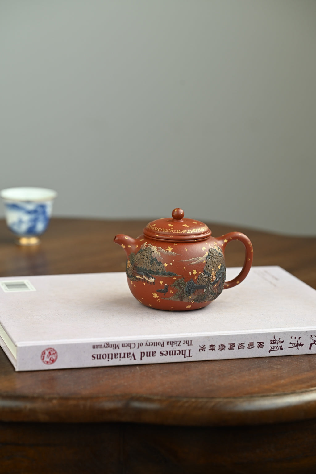 匏尊·全手工/六届全手工大赛一等奖高工施昌作品/容量230cc/原矿朱泥