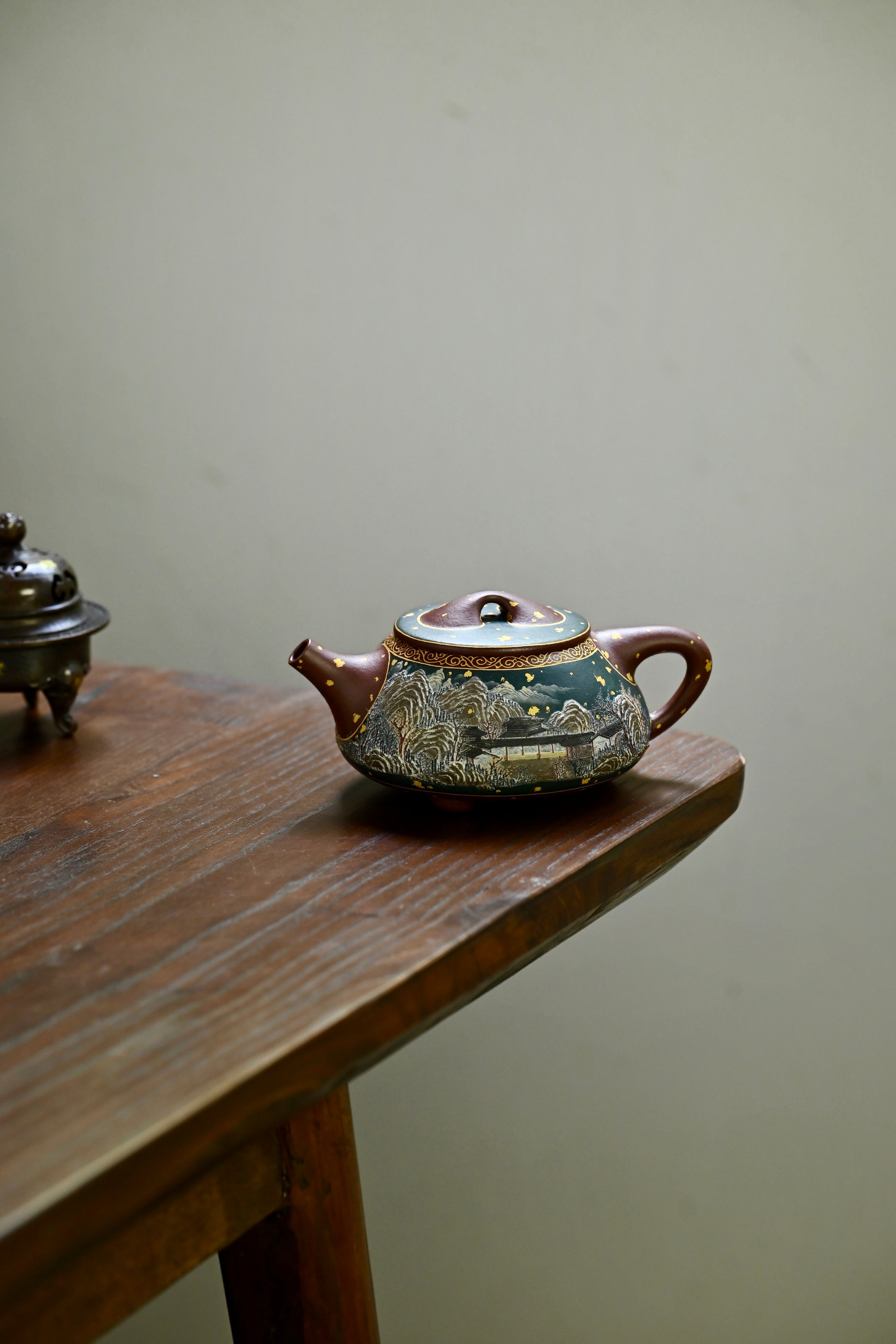 雪景满瓢·全手工 /六届全手工大赛一等奖高工施昌作品 /施昌老师的冬雪遇水则融（独家技艺）/容量280cc/原矿底槽清