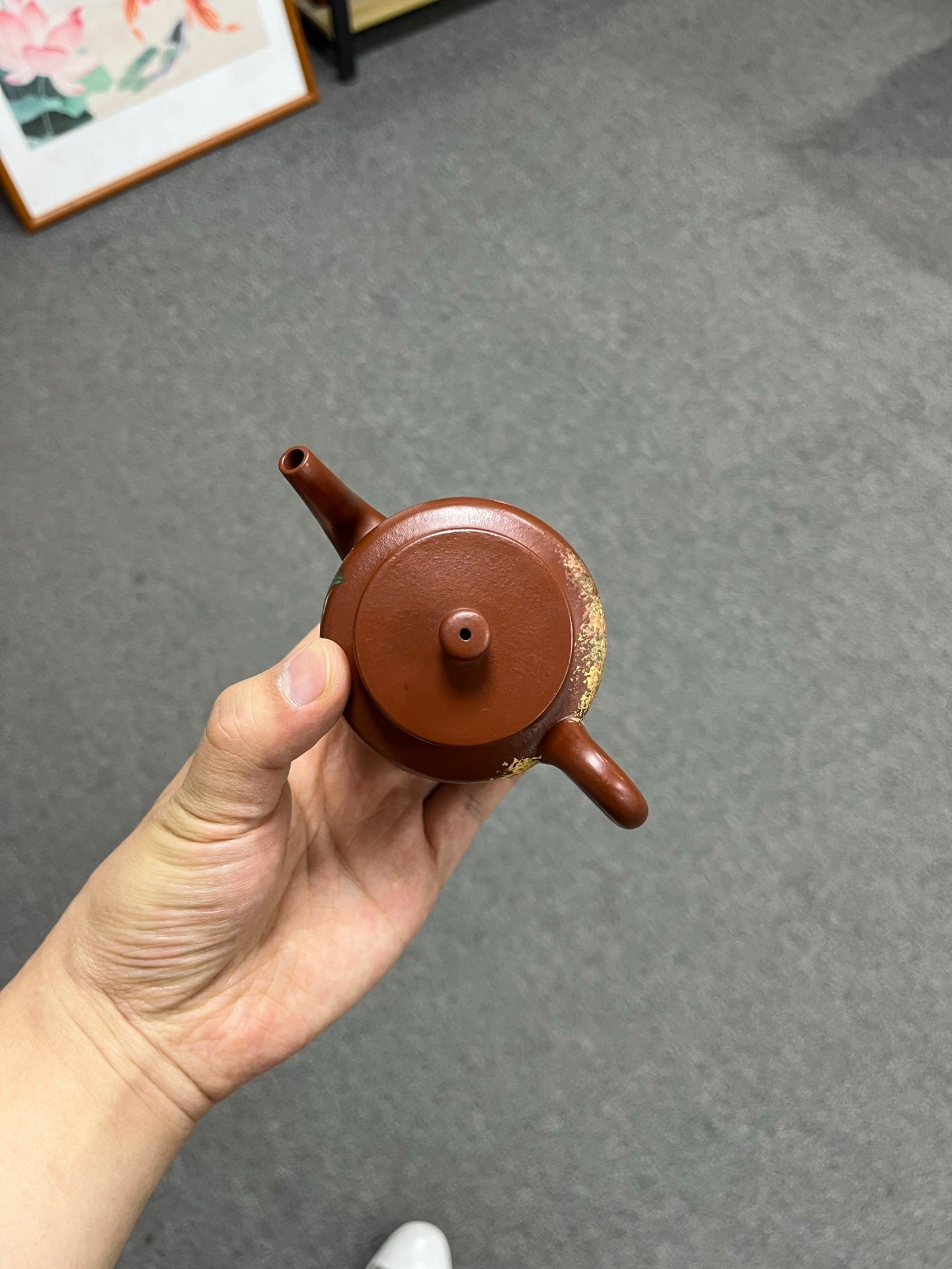 敦煌飞天壁画 实拍【高执】 原矿极品朱泥（泥绘）·260cc·7孔