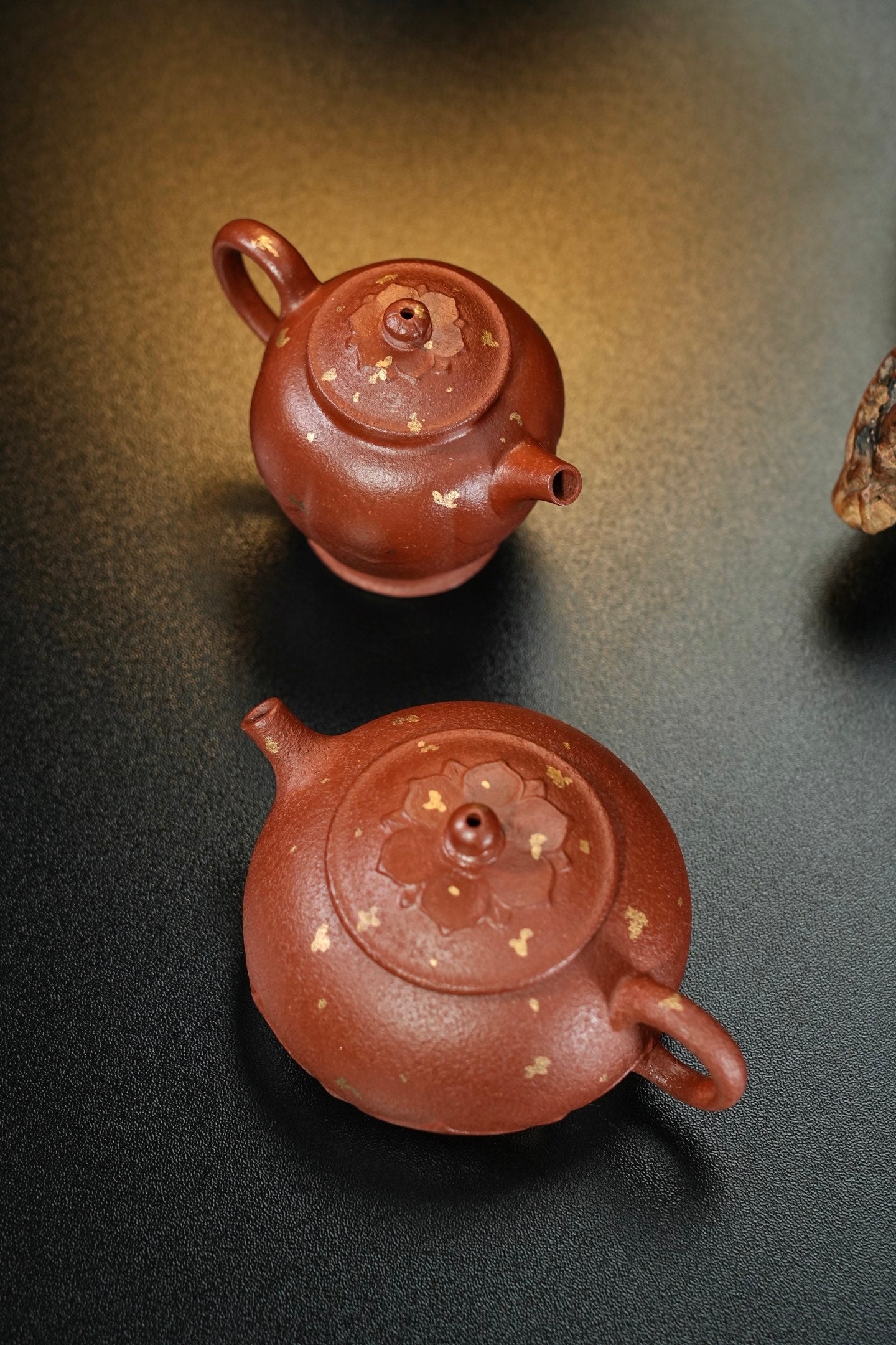 全手工·撒金·超薄胎【梵莲·一式/二式】 原矿极品红降坡泥·一式140cc·二式90cc·内推孔