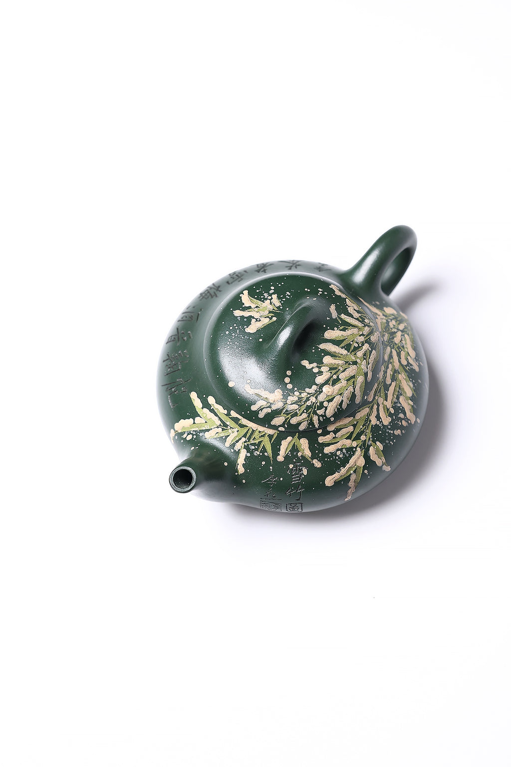 【汉棠石瓢】 作者 ：邵忠源 泥料：大亨绿泥 容量：300cc  作品介绍：  此器为经典汉棠石瓢，选用珍稀绿泥精工锻制