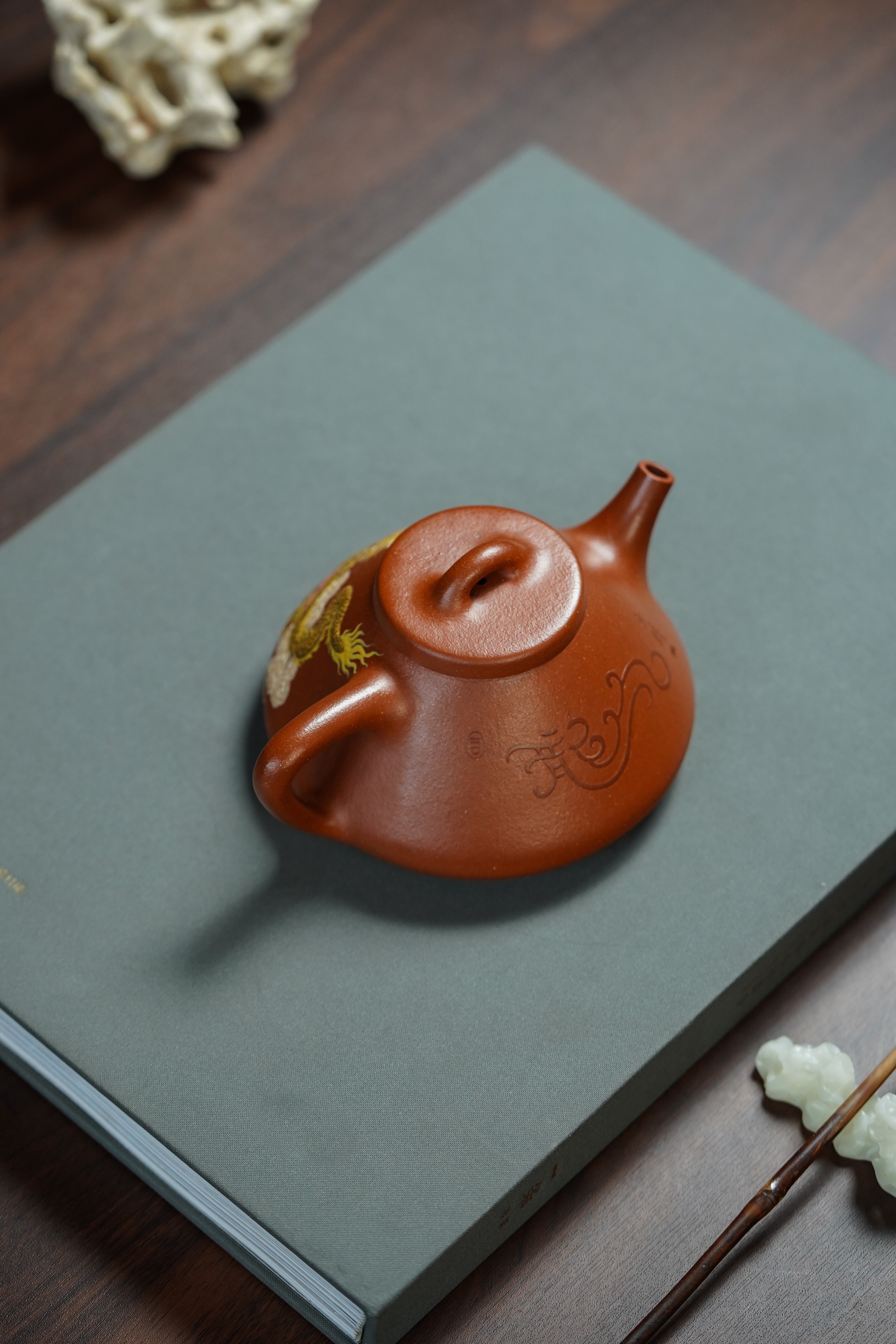 稀世罕见·紫砂臻品｜沈更轶大师巅峰《子冶石瓢》 典藏传世·高端礼赠·潜力重器👍 ——原矿优质降坡泥·260cc ——正高级工艺美术师·沈更轶 亲制