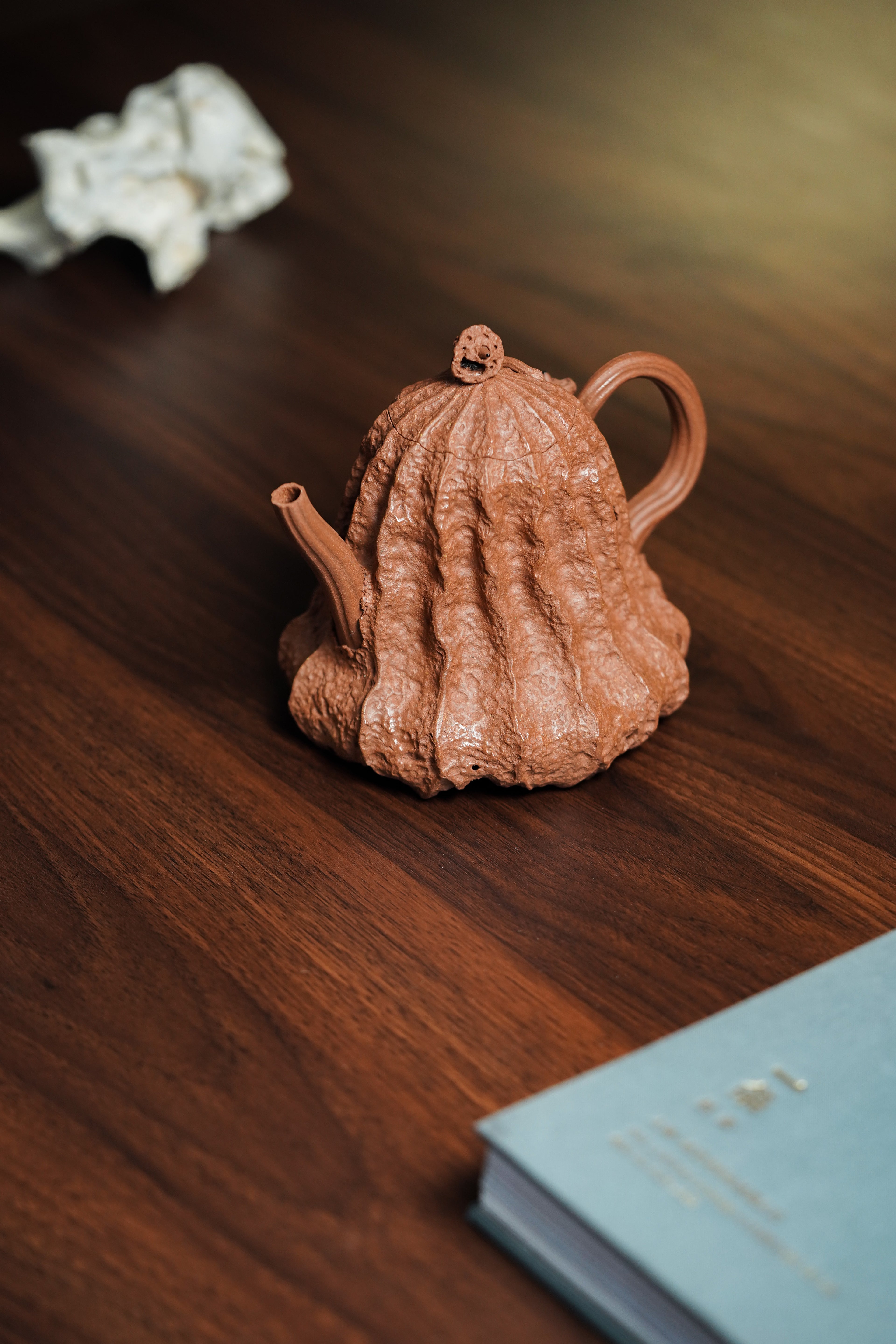 稀世罕见·紫砂臻品｜沈更轶大师巅峰《清荷栖趣壶》 典藏传世·高端礼赠·潜力重器👍 ——原矿优质老段泥·220cc ——正高级工艺美术师·沈更轶 亲制