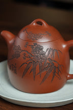 中国紫砂界当代梅王·朱炳浩(石陶）本工巅峰臻品《秦权壶》｜稀世臻藏·礼藏天花板重器！(可接高端定制) ——原矿优质底槽清·500cc ——任淦庭大师高徒｜朱炳浩（石陶）之作