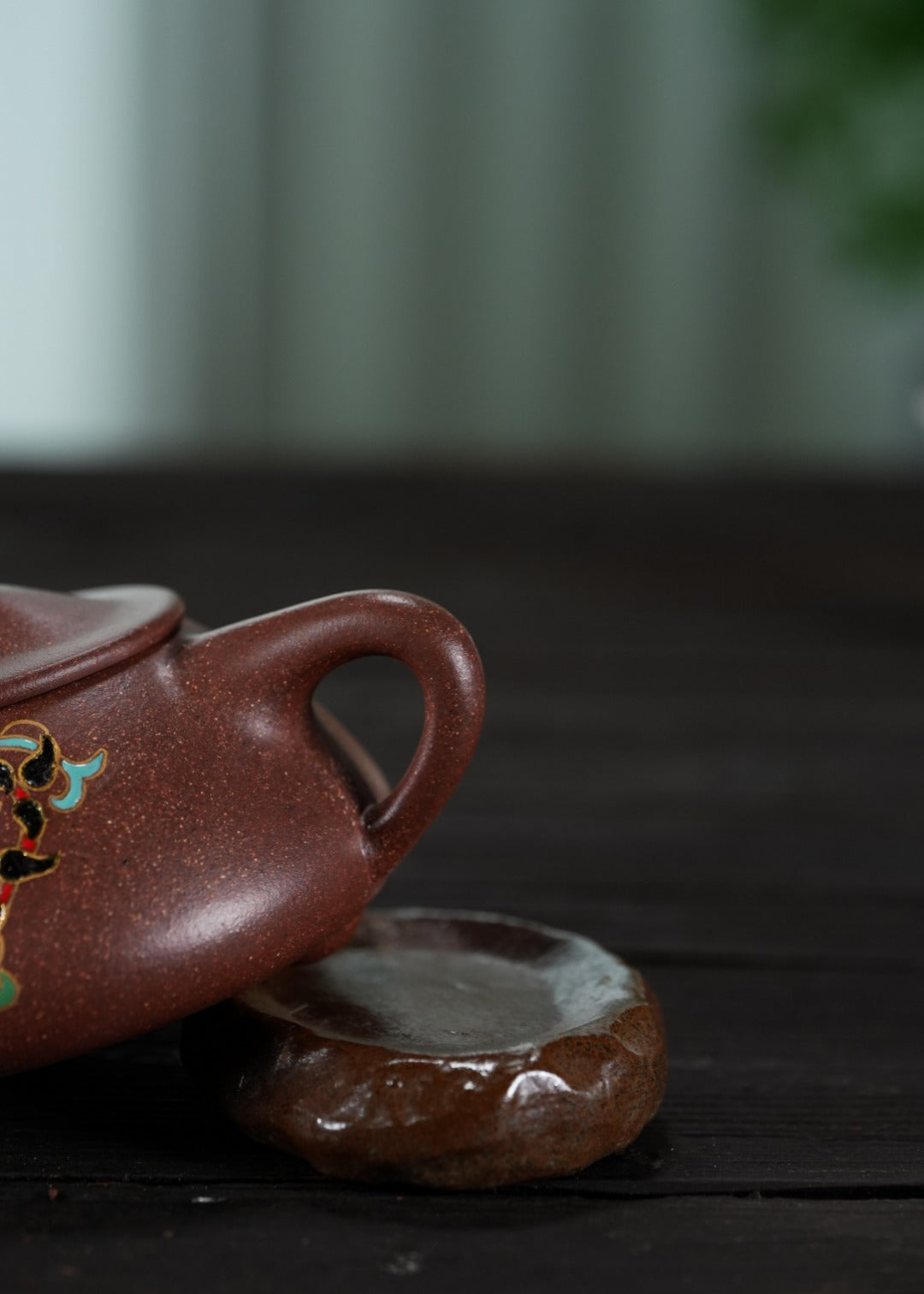 蒋蓉之女 传世花器｜蒋艺华·非遗紫砂巅峰重器《玲珑珐琅石瓢》收藏传世·高端礼赠艺术珍品！  ——原矿优质桃花泥·300cc ——中国传统陶瓷艺术大师·蒋艺华 制