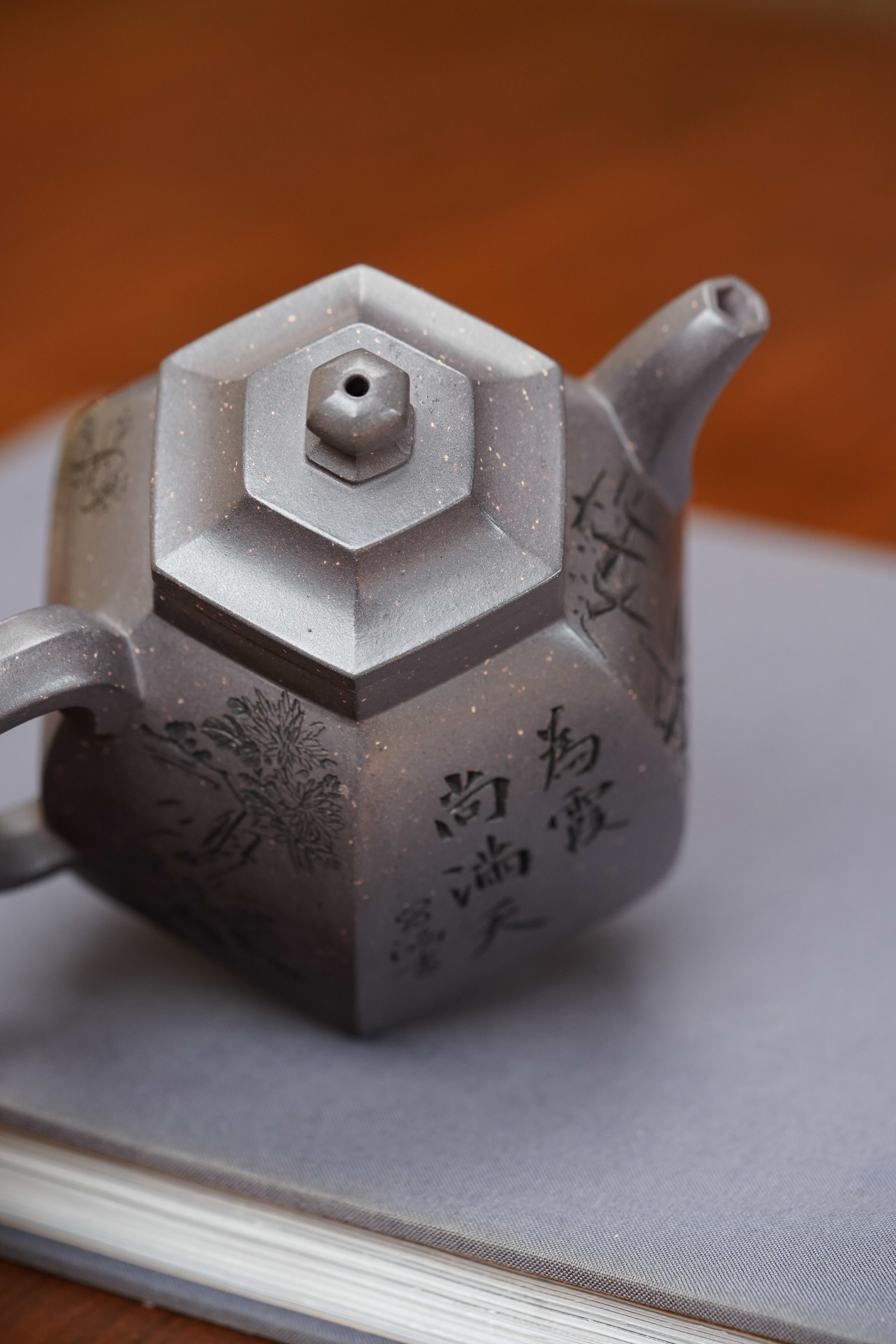 昌鸿紫砂 礼藏至尊｜双国大师李昌鸿臻品《六方古亭壶》收藏送礼皆宜重器！ 原矿优质天青泥·300cc