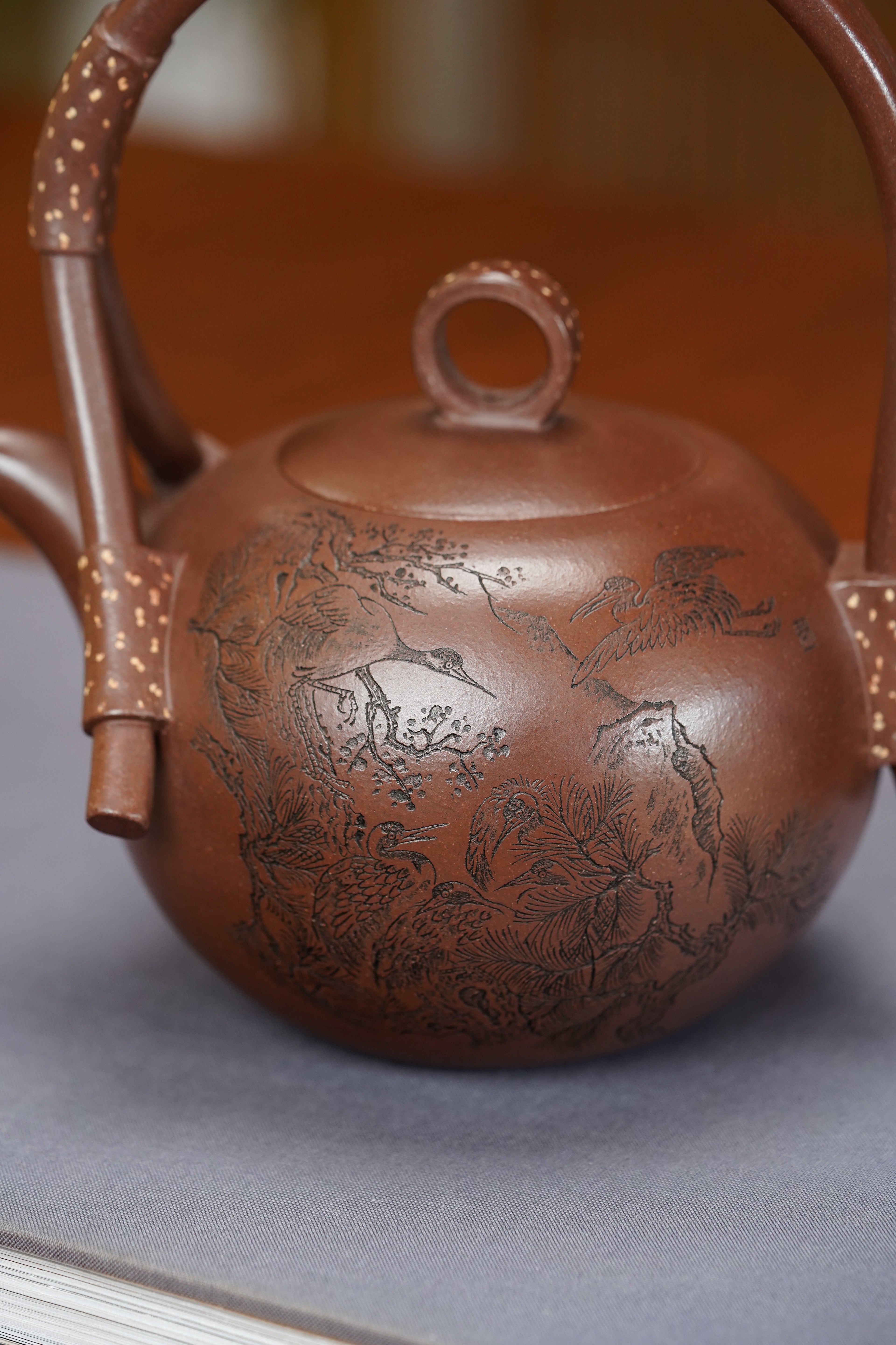昌鸿紫砂 礼藏至尊｜双国大师李昌鸿臻品《大团圆提梁壶》收藏送礼皆宜重器！原矿优质底槽清·630cc