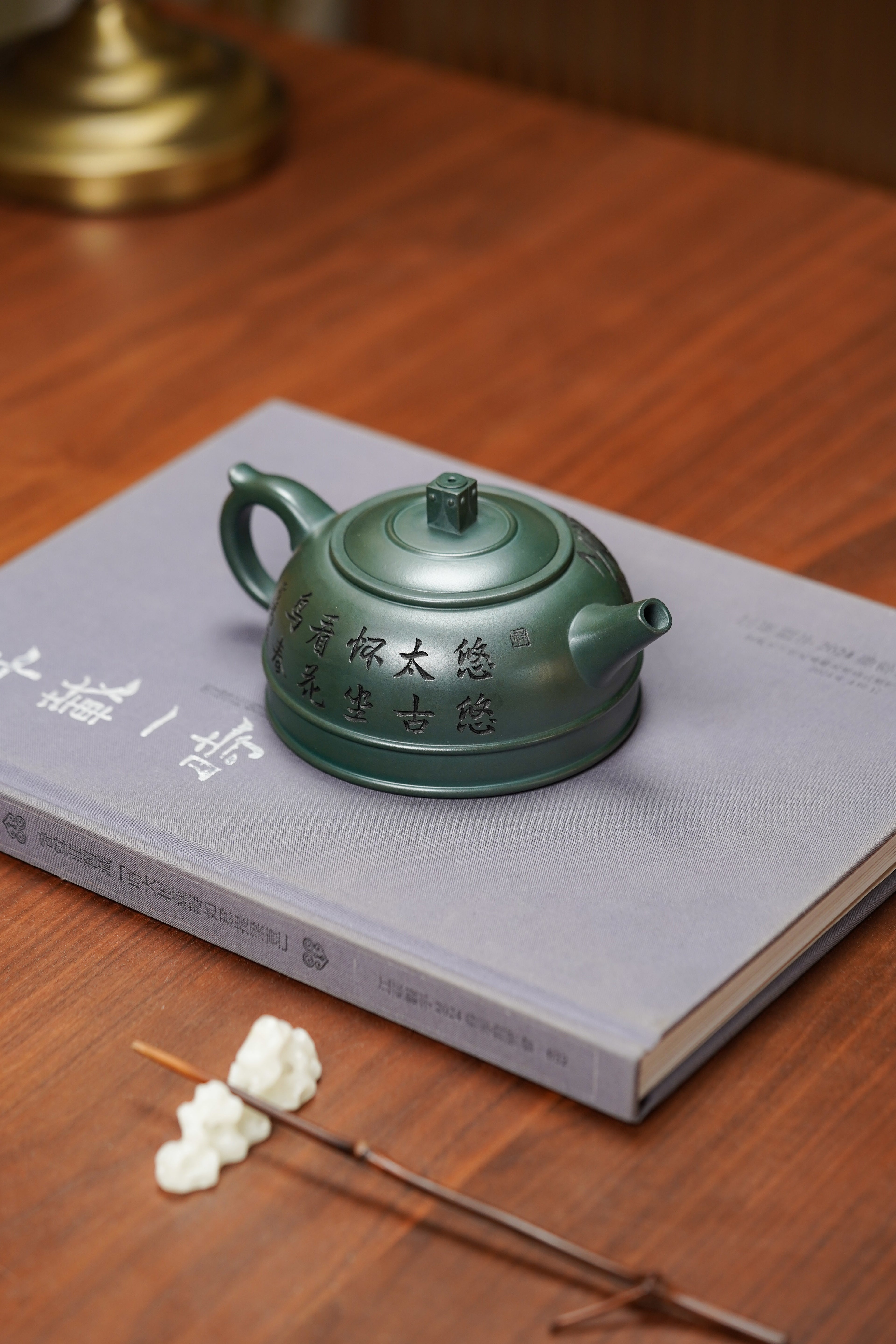 昌鸿紫砂 礼藏至尊｜双国大师李昌鸿臻品《金鼎壶》收藏送礼皆宜重器！ 优质景舟绿泥·330cc