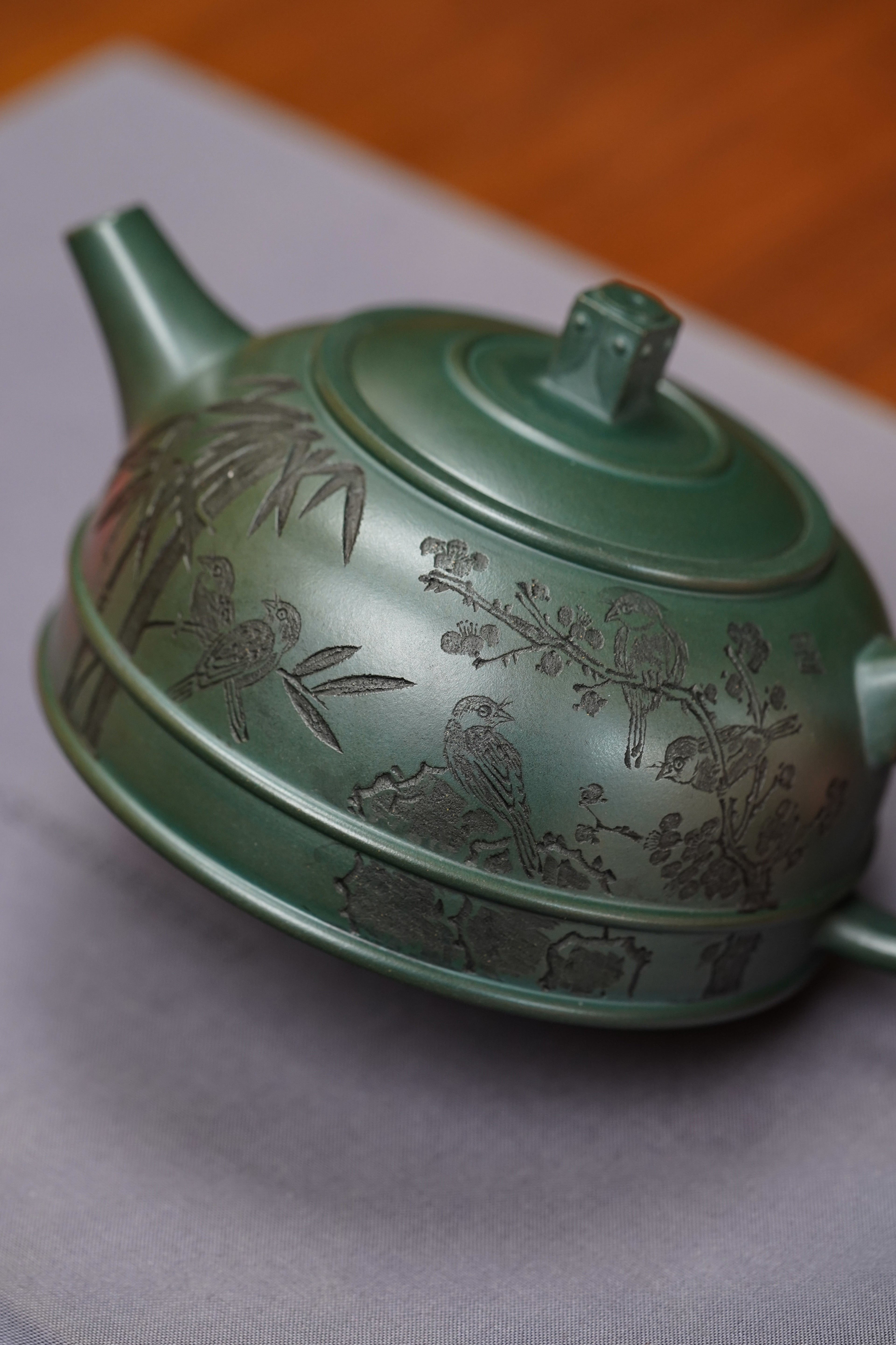 昌鸿紫砂 礼藏至尊｜双国大师李昌鸿臻品《金鼎壶》收藏送礼皆宜重器！ 优质景舟绿泥·330cc