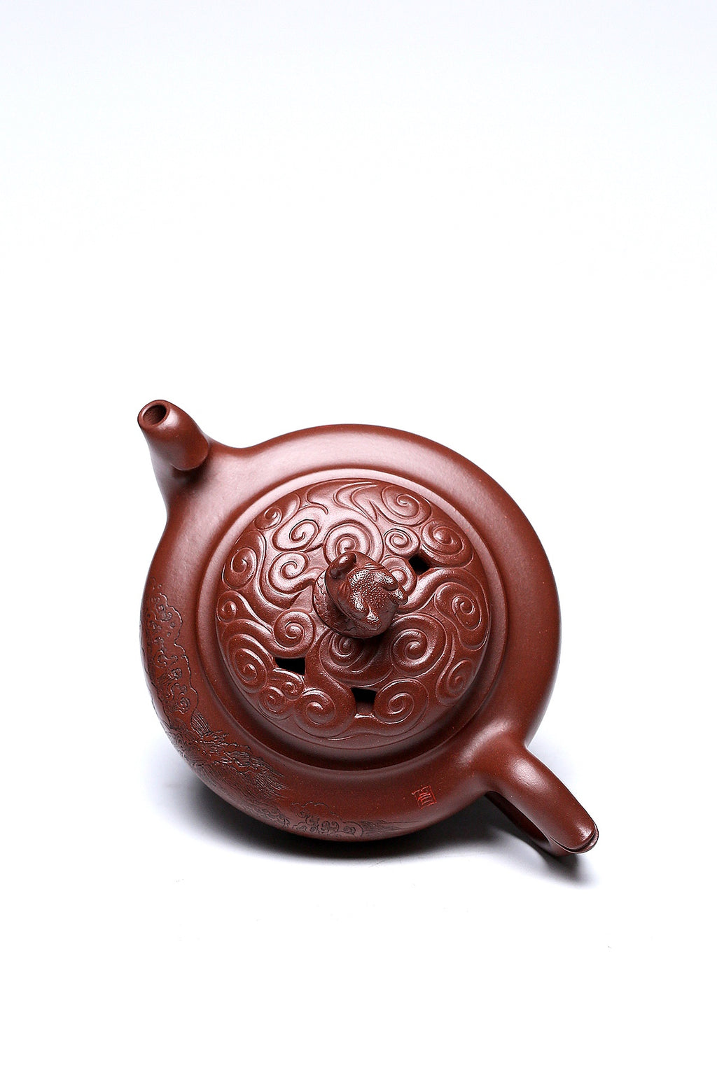 研究员级高级工艺美术师 ·江苏省工艺美术大师 陈富强·飞龙在天 稀有文革紫泥 400CC 全手工