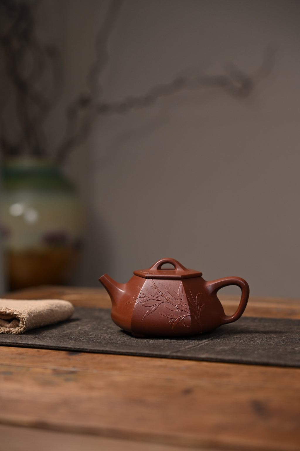 鑫印堂收藏重器【 六方石瓢】 作者：徐老师 容量： 250cc 泥料： 紫泥大红袍