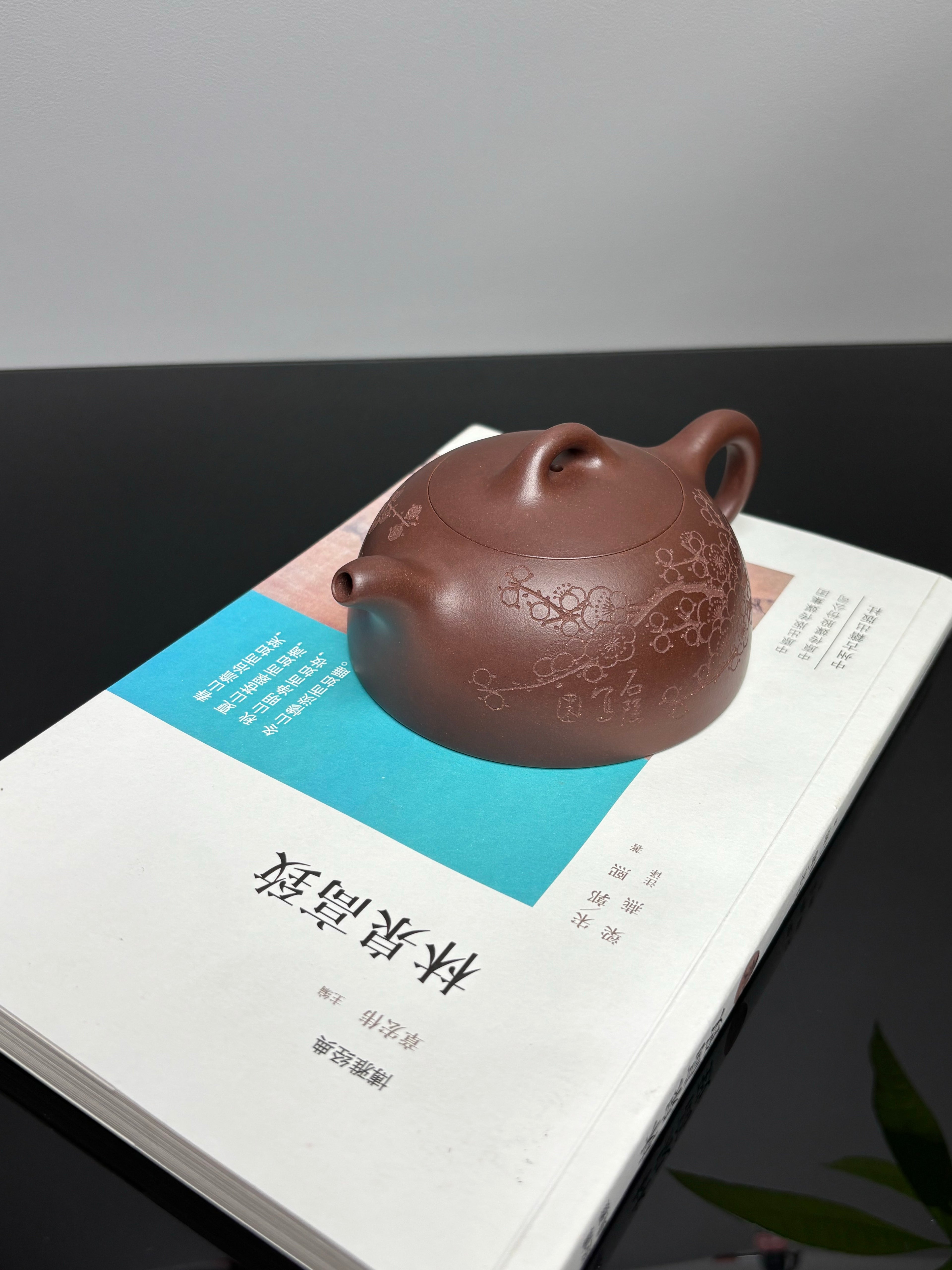 中国紫砂界当代梅王·朱炳浩(石陶）本工巅峰臻品《半月壶》——原矿优质底槽清·180cc ——任淦庭大师高徒｜朱炳浩（石陶）之作